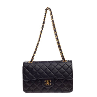 Chanel Vintage Classic Double Flap Quilted Lambskin Small