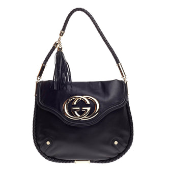 Gucci Britt Tassel Flap Bag Leather Medium