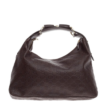 Gucci Horsebit Hobo Guccissima Leather Medium