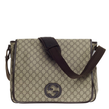 Gucci Interlocking G Messenger GG Coated Canvas Large