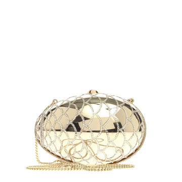 Judith Leiber Egg Minaudiere Embellished Metal Small