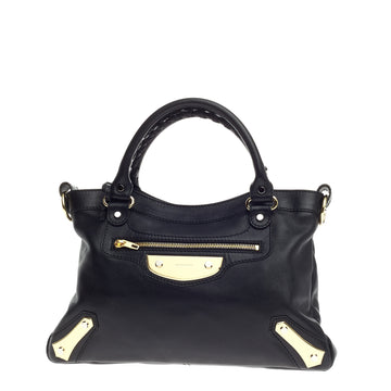 Balenciaga Town Metal Plate Flat Studs Leather