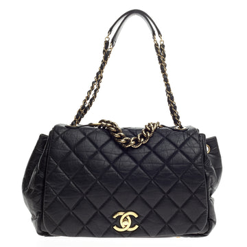 Chanel Pondichery Flap Quilted Aged Calfskin Large