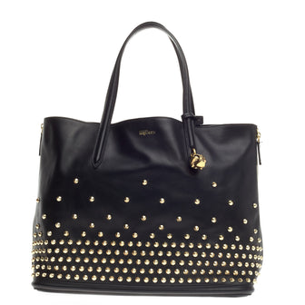 Alexander McQueen Padlock Shopper Tote Studded Leather Large