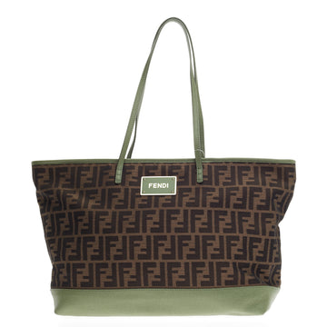 Fendi Roll Tote Zucca Canvas and Leather Large