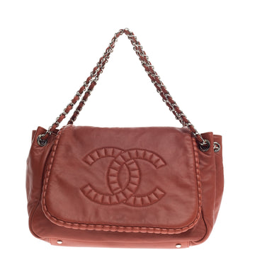 Chanel Coco Bengal Accordion Flap Bag Calfskin Large