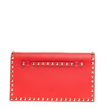 Valentino Rockstud Flap Clutch Leather