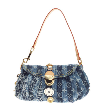 Louis Vuitton Pleaty Raye Limited Edition Denim Mini
