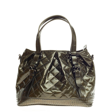 Burberry Lowry Tote Quilted Patent