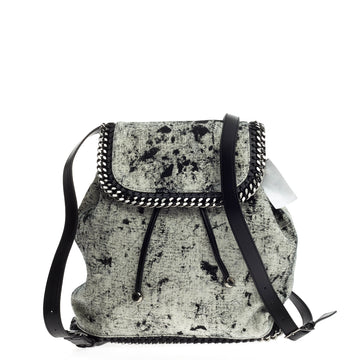 Stella McCartney Falabella Backpack Printed Linen Medium