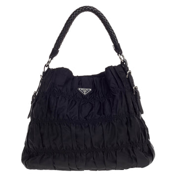 Prada Gaufre Convertible Hobo Tessuto Large