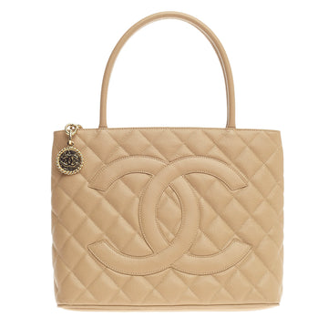 Chanel Medallion Tote Quilted Caviar