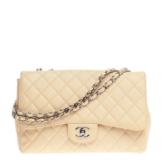 Chanel Classic Single Flap Quilted Caviar Jumbo 