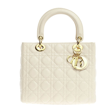 Christian Dior Lady Dior Cannage Quilt Lambskin Medium
