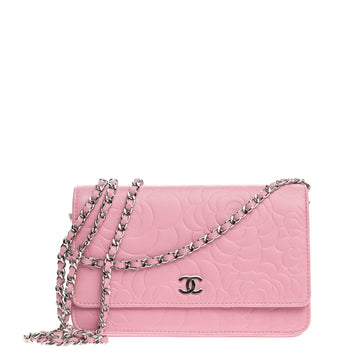 Wallet on Chain Camellia Lambskin