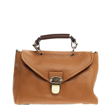 Mulberry Polly Push Lock Tote Pebbled Leather Large 