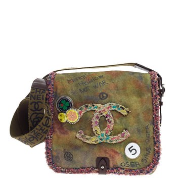 Chanel On The Pavement Graffiti Messenger Canvas Small