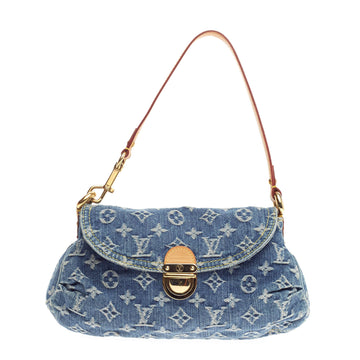 Louis Vuitton Pleaty Denim Mini
