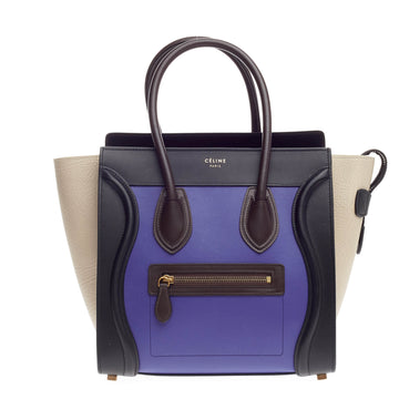 Celine Tricolor Luggage Leather Micro