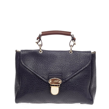 Mulberry Polly Push Lock Tote Pebbled Leather Large 