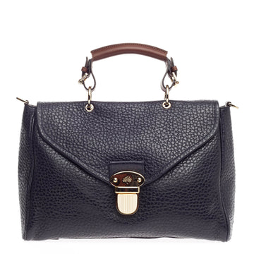 Mulberry Polly Push Lock Tote Pebbled Leather Large 