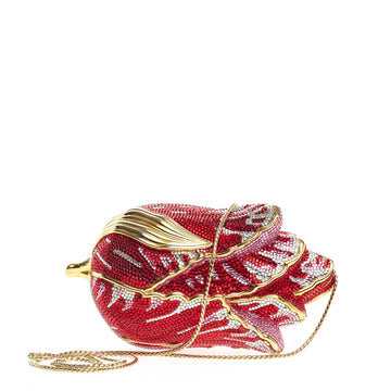 Judith Leiber Rose Minaudiere Crystal Small