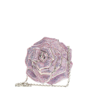 Judith Leiber Rose Minaudiere Crystal Small