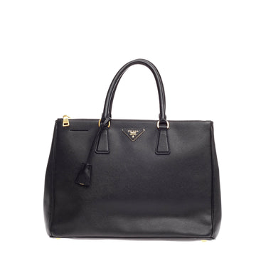 Prada Double Zip Lux Tote Saffiano Leather Medium