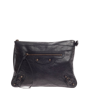 Balenciaga Flat Clutch Classic Studs Leather