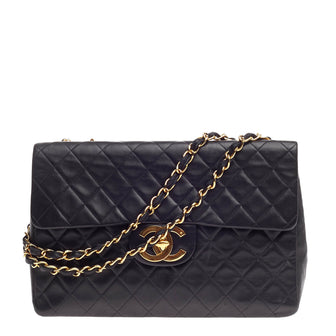 Chanel Vintage Classic Single Flap Quilted Lambskin Maxi