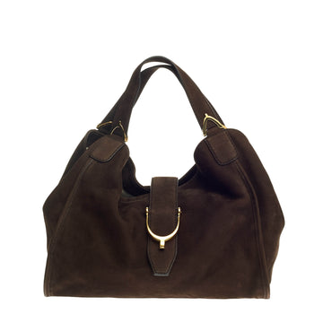 Gucci Soft Stirrup Tote Nubuck Medium