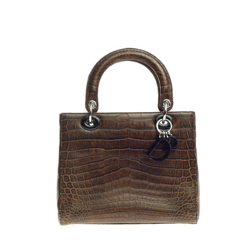 Christian Dior Lady Dior Crocodile Medium