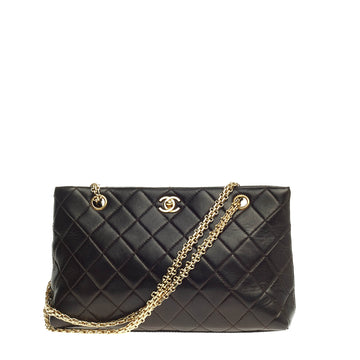 Chanel Vintage Bijoux Chain Shopping Tote Quilted Lambskin