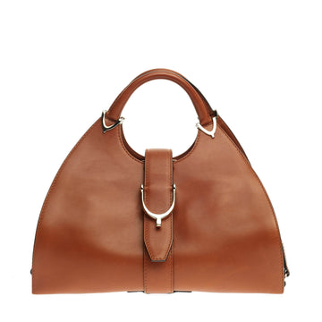 Gucci Stirrup Top Handle Bag Leather Large