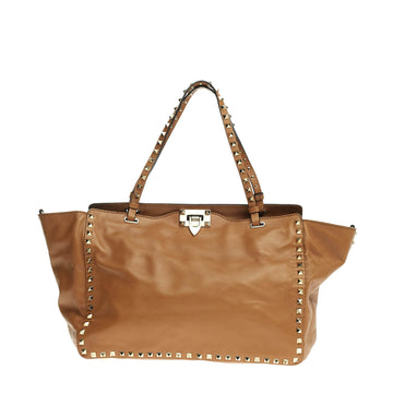 Valentino Rockstud Flip Lock Messenger Bag Leather Medium