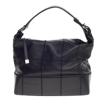 Chanel Square Stitch Shoulder Bag Quilted Caviar Small