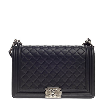 Chanel Boy Flap Quilted Calfskin New Medium