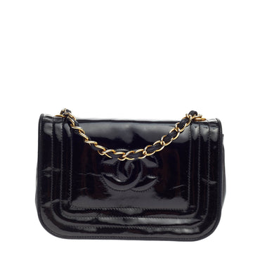 Chanel Vintage CC Stitch Flap Bag Patent Mini