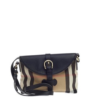 Burberry Milton Crossbody House Check and Leather Small