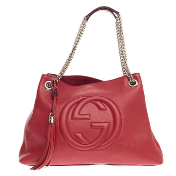 Gucci Soho Shoulder Bag Chain Strap Leather Medium