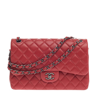 Chanel Classic Double Flap Quilted Lambskin Jumbo