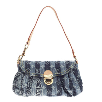 Louis Vuitton Pleaty Raye Limited Edition Denim Mini