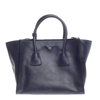 Prada Twin Pocket Tote Glace Calf Medium