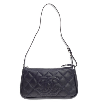 Chanel CC Timeless Pocket Shoulder Bag Quilted Caviar Small