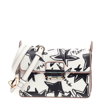 Lanvin Jiji Shoulder Bag Printed Leather Small