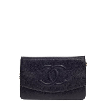 Chanel Timeless Wallet on Chain Caviar