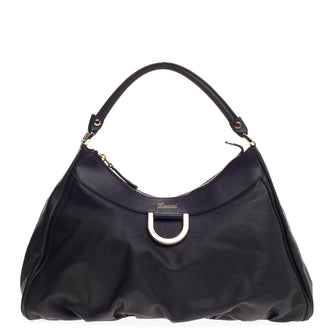 Gucci D Ring Hobo Leather Large