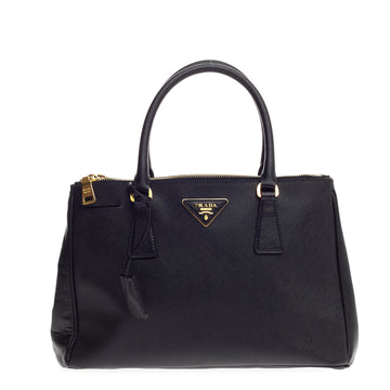 Prada Double Zip Lux Tote Saffiano Leather Small