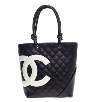 Chanel Cambon Tote Quilted Leather Small