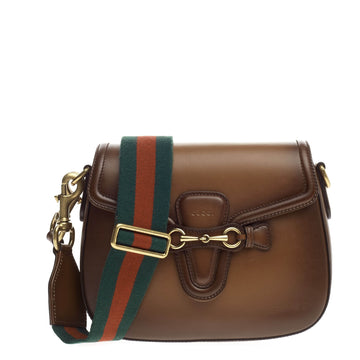 Gucci Lady Web Shoulder Bag Leather Medium